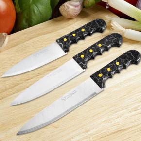 Black chef kitchen knife
