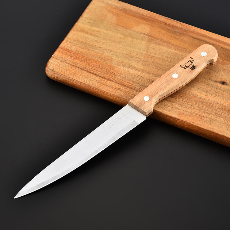 Chef knife slicing knife (wooden handle)